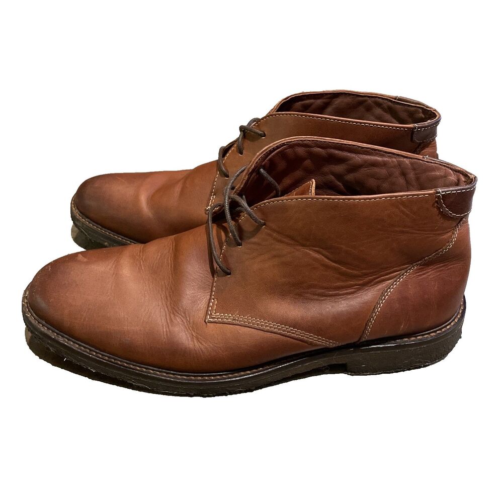 Johnston Murphy Copeland Brown Leather Chukka Boots Shoes Mens Size 10M 25-2022